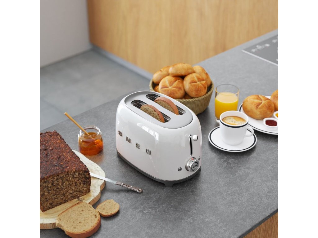 Smeg Brödrost TSF01WHEU, 2 skivor, vit