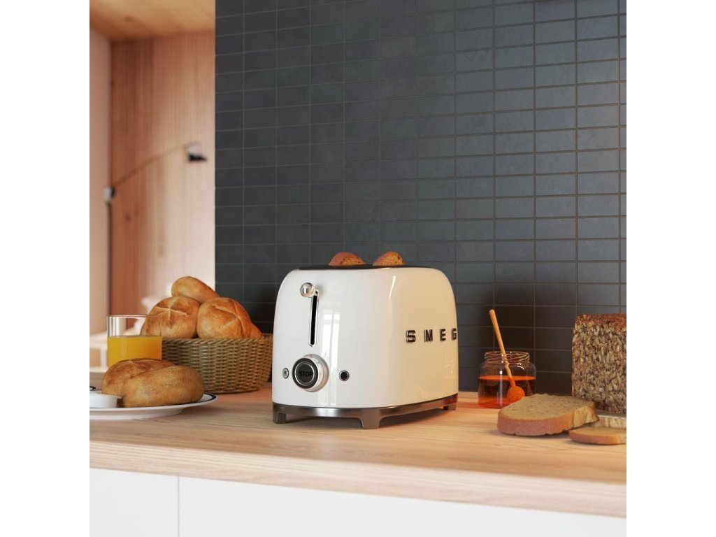 Smeg Brödrost TSF01WHEU, 2 skivor, vit