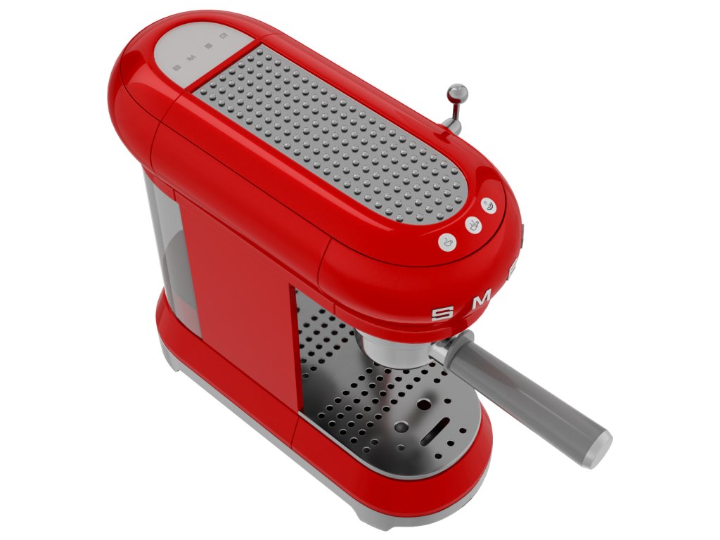 Smeg Halvautomatisk kaffemaskin ECF01RDEU, röd