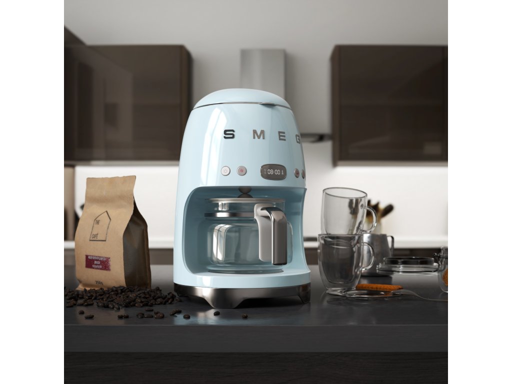 Smeg Kaffebryggare 50'S STYLE DCF02PBEU, pastellblå