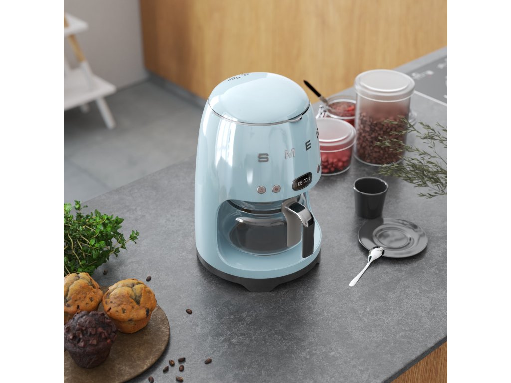 Smeg Kaffebryggare 50'S STYLE DCF02PBEU, pastellblå