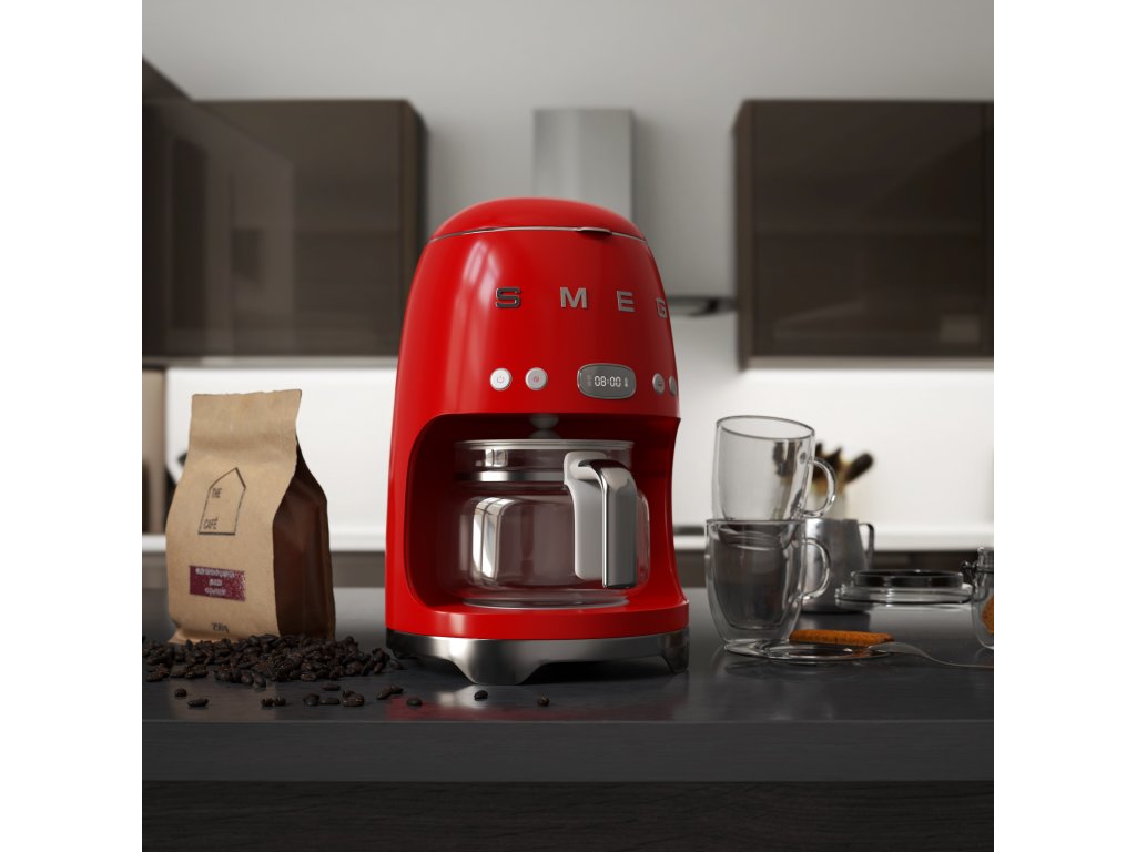 Smeg Kaffebryggare 50'S STYLE DCF02RDEU, röd