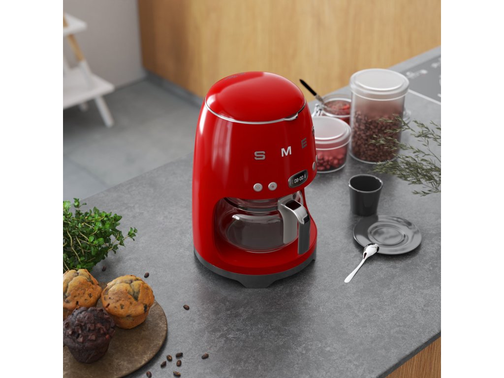 Smeg Kaffebryggare 50'S STYLE DCF02RDEU, röd