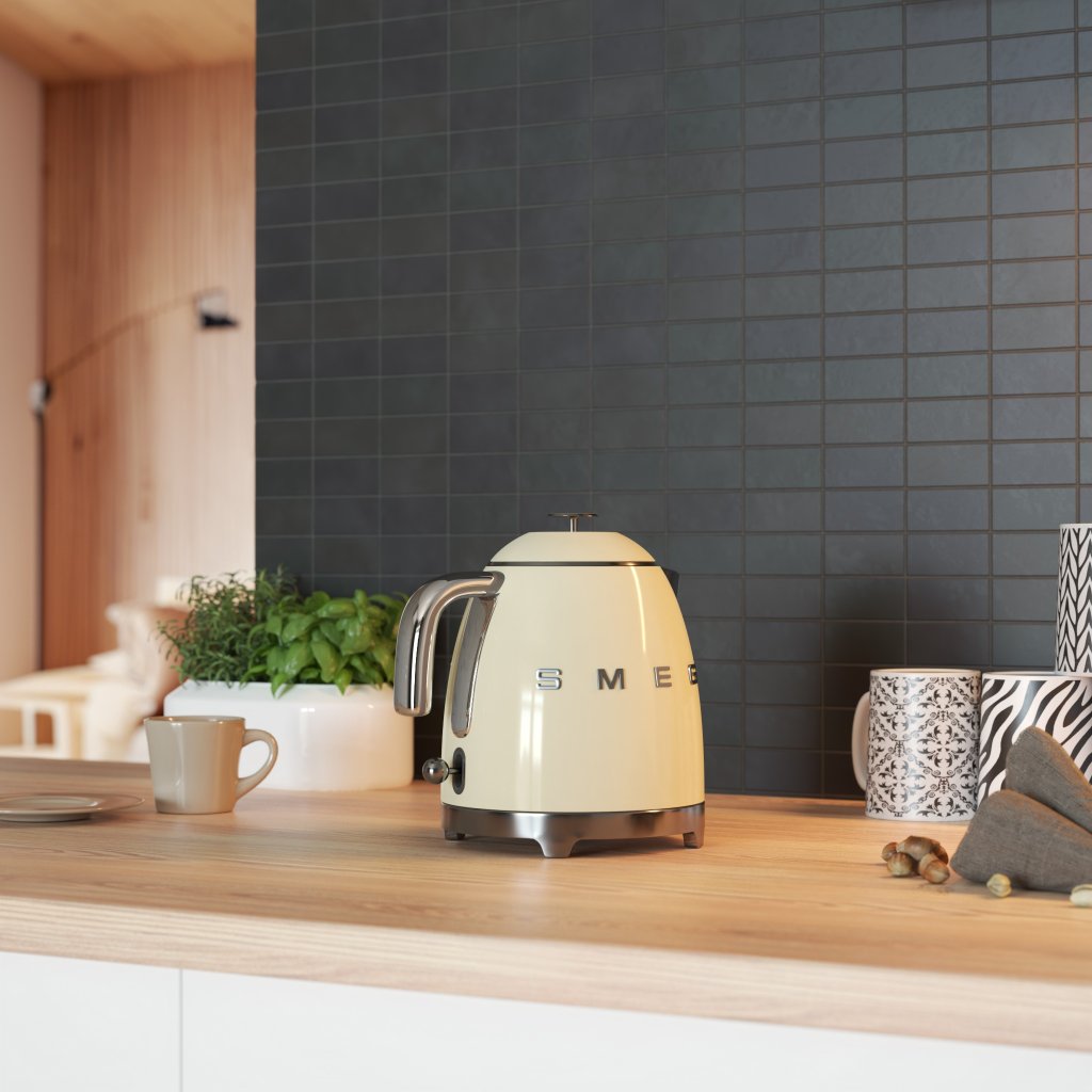 Smeg Elektrisk vattenkokare 50'S STYLE MINI KLF05CREU, 800 ml, grädde