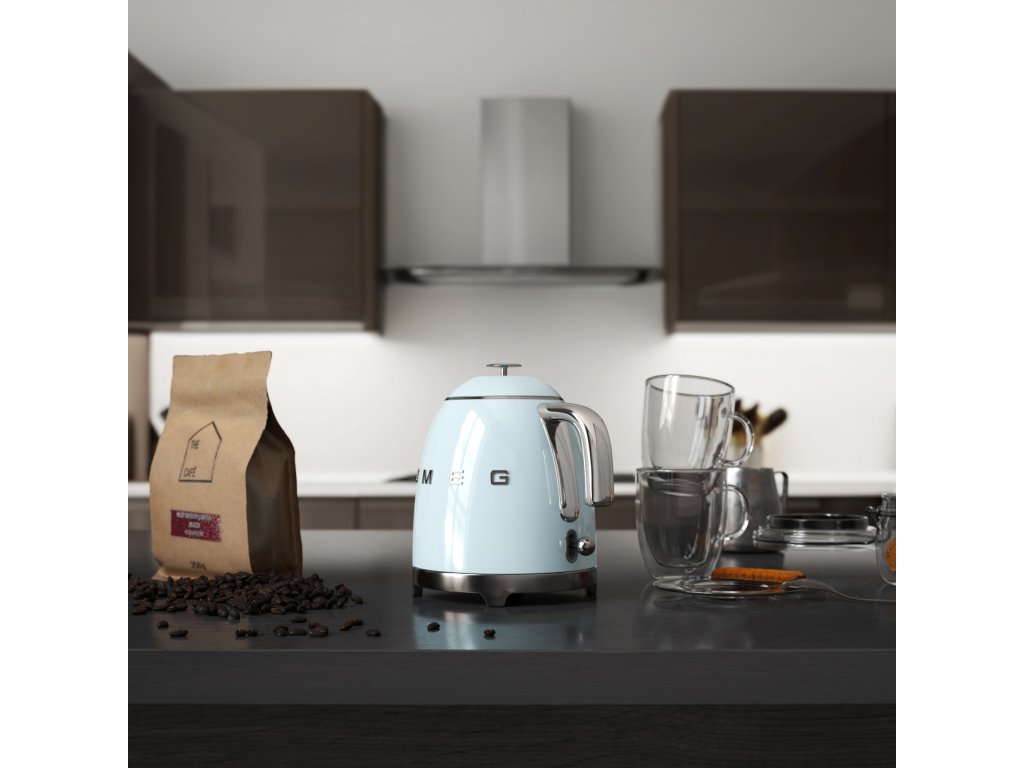 Smeg Elektrisk vattenkokare 50'S STYLE MINI KLF05PBEU, 800 ml, pastellblå