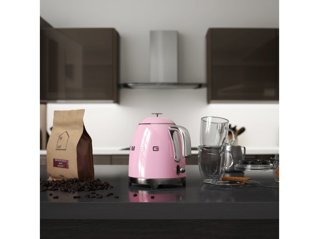 Smeg Elektrisk vattenkokare 50'S STYLE MINI KLF05PKEU, 800 ml, pastellrosa