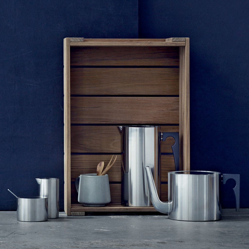 Stelton Presskanna ARNE JACOBSEN 1 l, silver, rostfritt stål