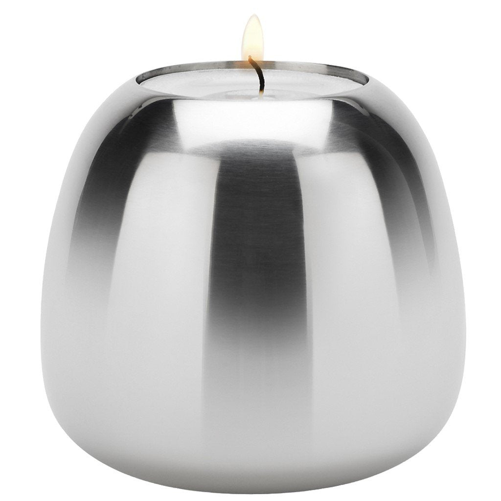 Stelton Värmeljushållare ORA 8 cm, silver, rostfritt stål