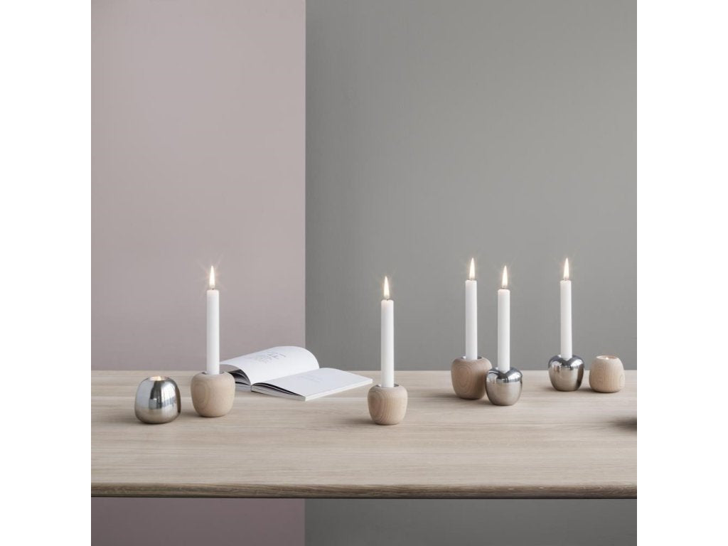 Stelton Värmeljushållare ORA 6,5 cm, silver, rostfritt stål
