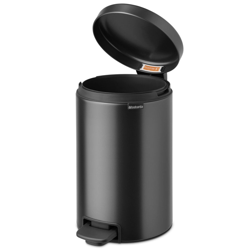 Brabantia Pedalhink NEWICON 12 l, mörk grå, stål