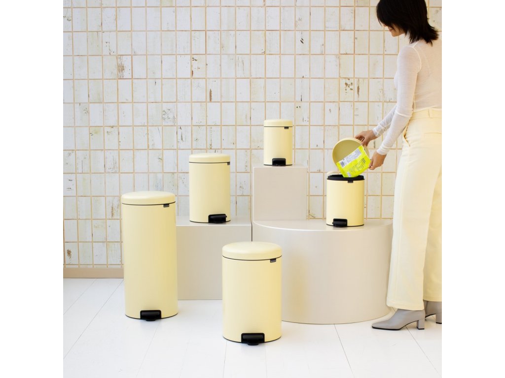 Brabantia Pedalhink NEWICON 12 l, blek gul, stål