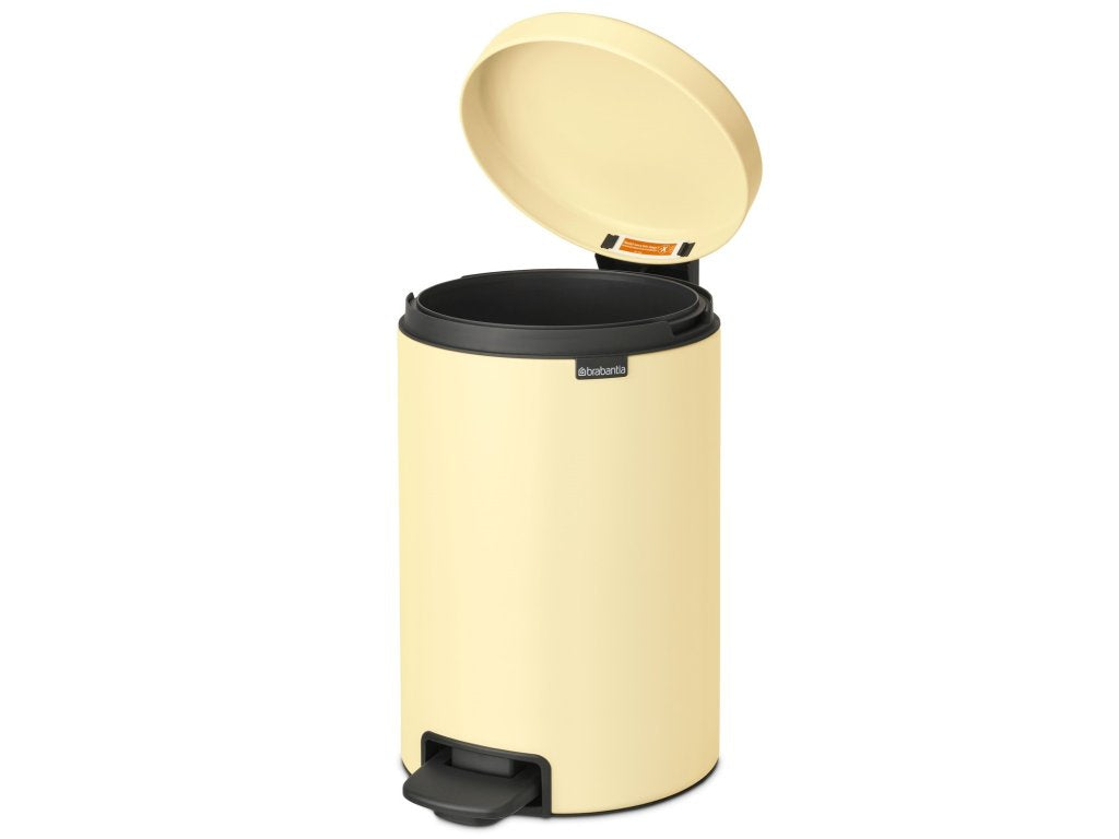 Brabantia Pedalhink NEWICON 12 l, blek gul, stål