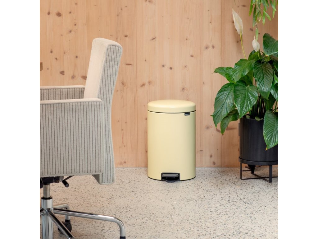 Brabantia Pedalhink NEWICON 12 l, blek gul, stål