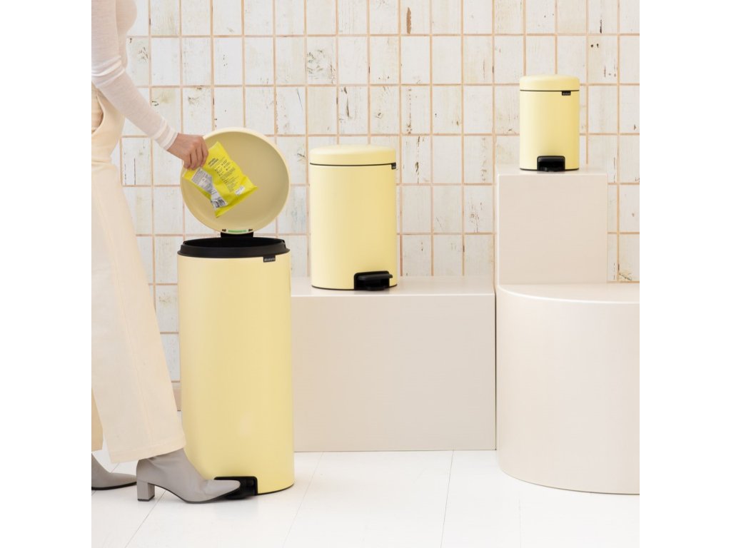 Brabantia Pedalhink NEWICON 12 l, blek gul, stål