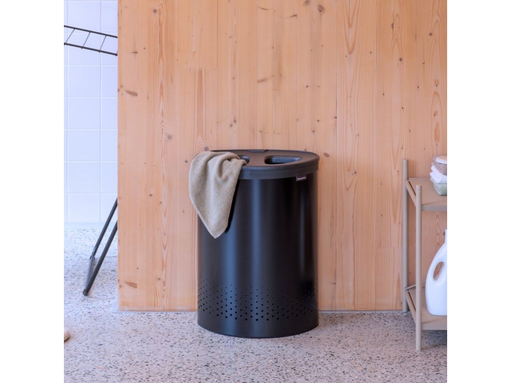Brabantia Tvättkorg SELECTOR 55 l, matt svart, stål