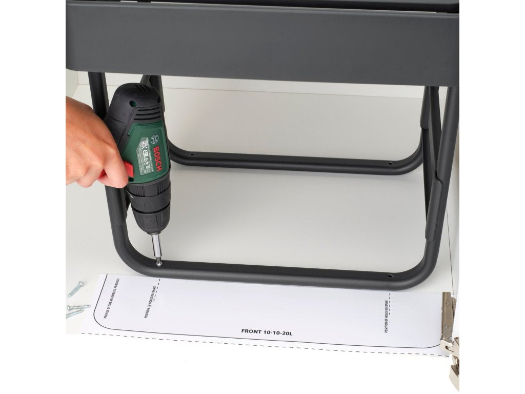 Brabantia Inbyggd avfallstunna SORT & GO 2x 10 l + 1x 20 l, mörkgrå / jadegrön, plast