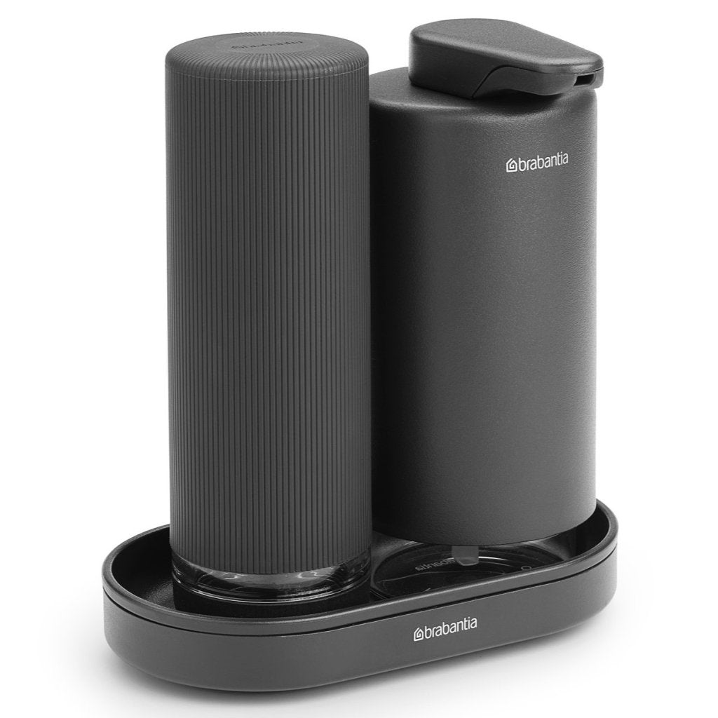 Brabantia Tvålautomater SINKSTYLE 200 ml, set i 2 delar, mineralgrå, stål