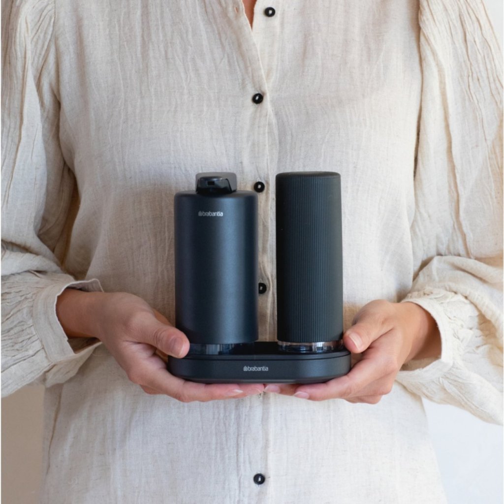 Brabantia Tvålautomater SINKSTYLE 200 ml, set i 2 delar, mineralgrå, stål