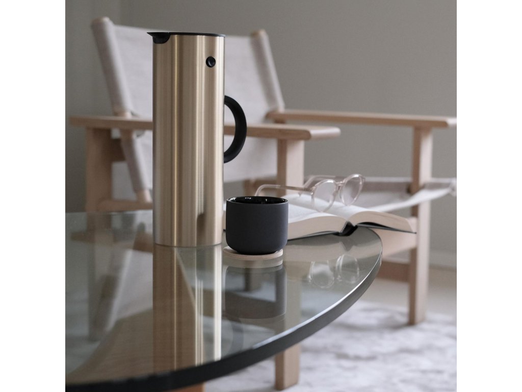 Stelton Vakuumkanna EM77 1 l, mässing, rostfritt stål