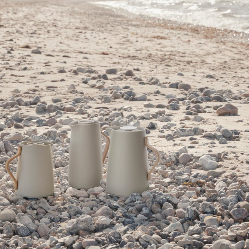 Stelton Elektrisk vattenkokare EMMA 1,2 l, sand, rostfritt stål