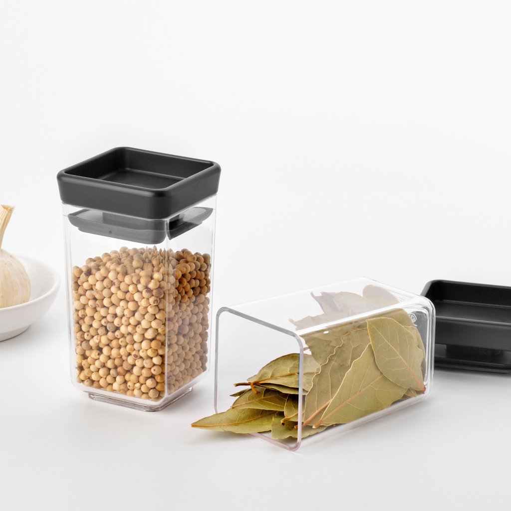 Brabantia Matförvaring TASTY PLUS 150 ml, set i 2 delar, mörkgrå
