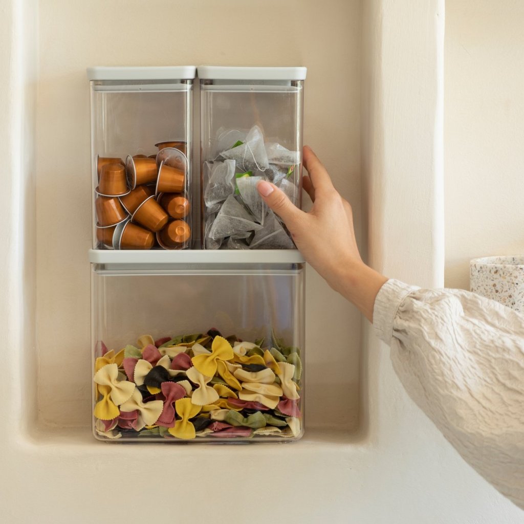 Brabantia Matförvaring TASTY PLUS, set i 3 delar, ljusgrå