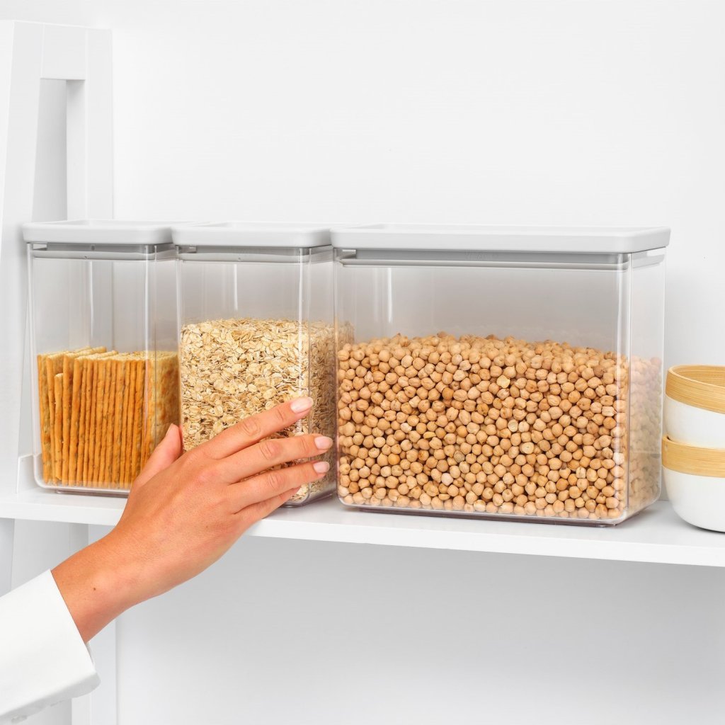 Brabantia Matförvaring TASTY PLUS, set i 3 delar, ljusgrå