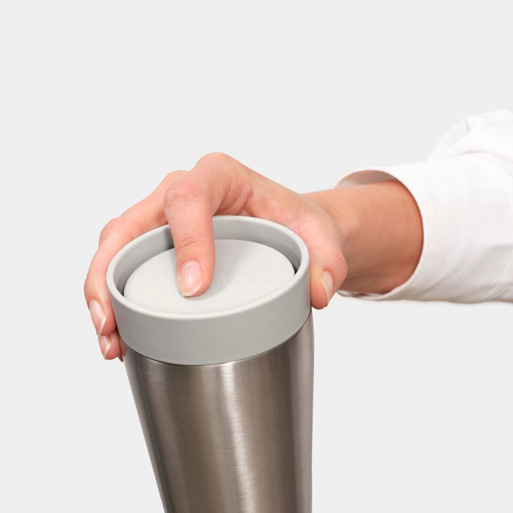 Brabantia Termosmugg MAKE & TAKE 200 ml, ljusgrå, stål