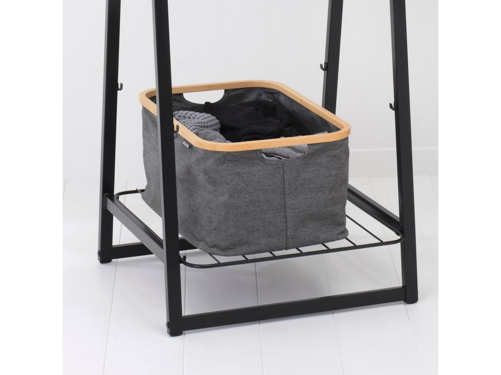 Brabantia Tvättkorg 40 l, pepparsvart, tyg