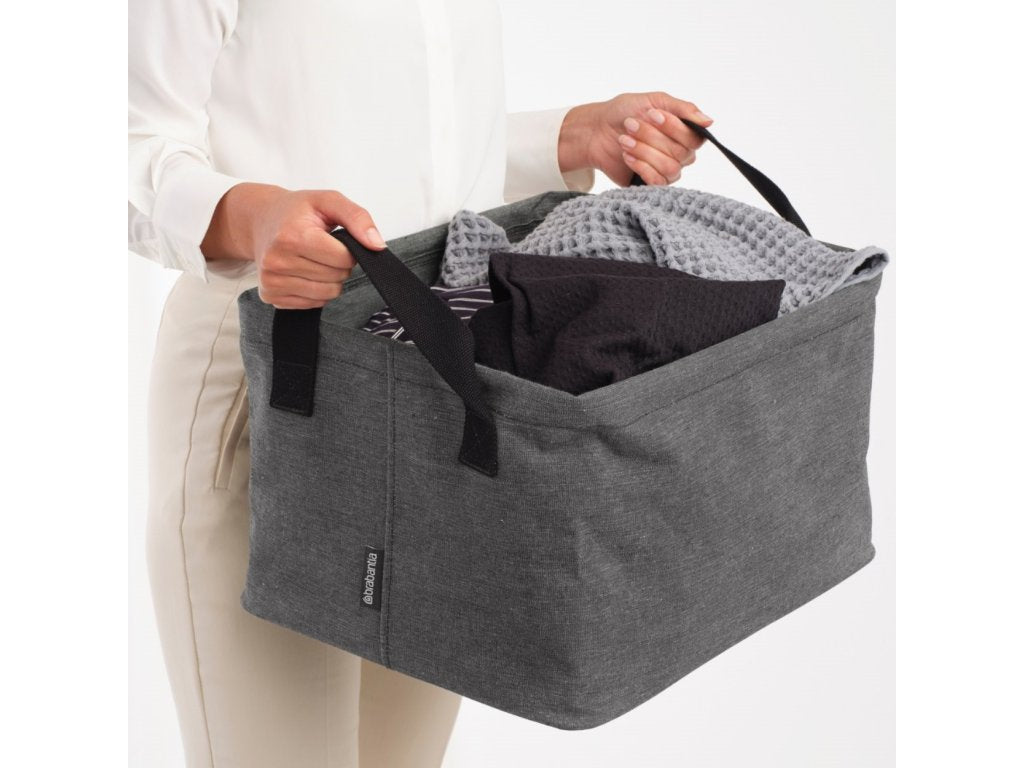 Brabantia Tvättkorg 35 l, pepparsvart, tyg