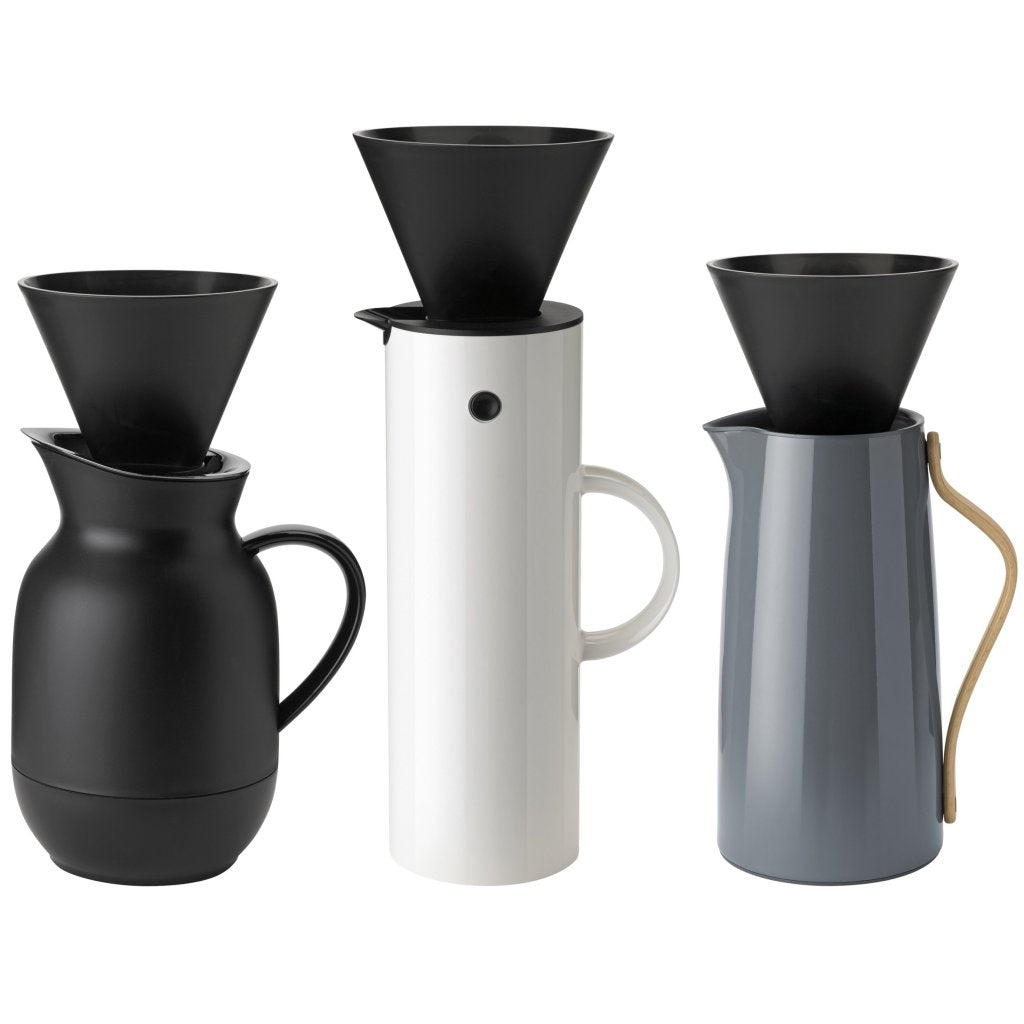 Stelton Droppare med filter för långsam bryggning 14 cm, svart, plast