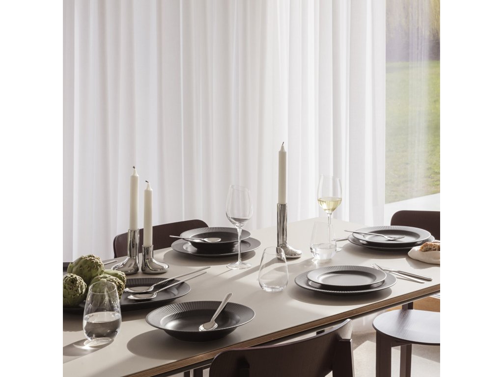 Eva Solo Hållare för middagsljus MELLOW, set i 3 delar, silver, rostfritt stål