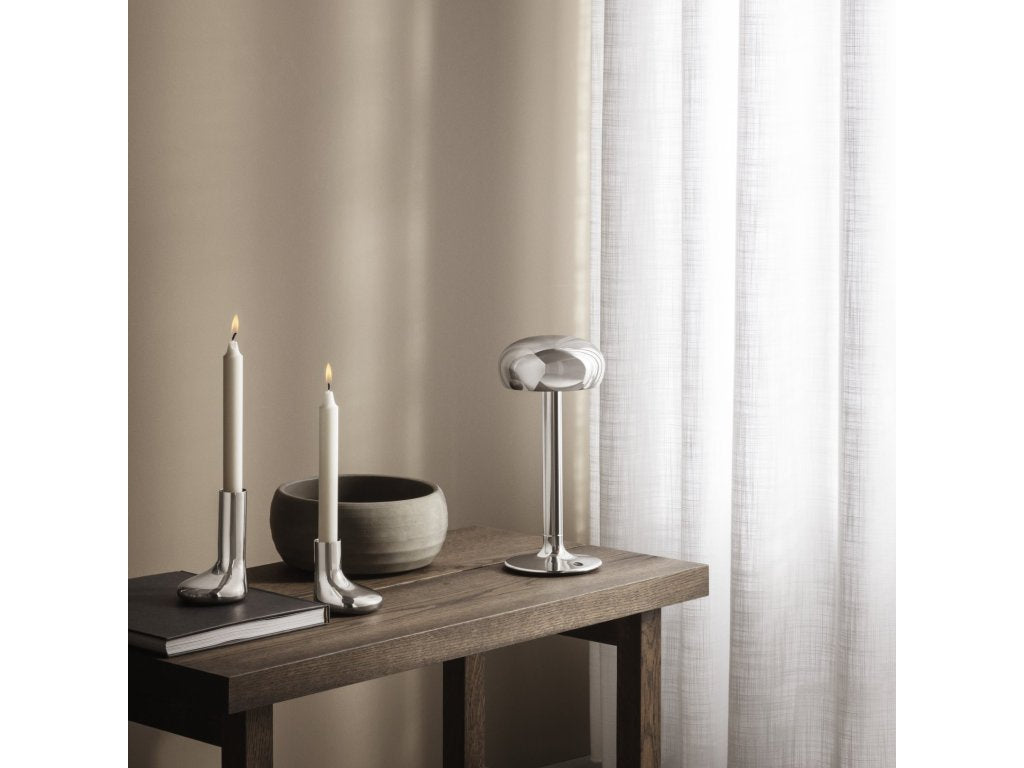 Eva Solo Hållare för middagsljus MELLOW, set i 3 delar, silver, rostfritt stål