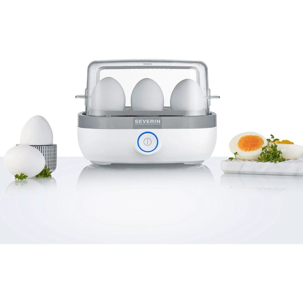 Severin Äggkokare 6 ägg vit LED & ljud vit EK3164