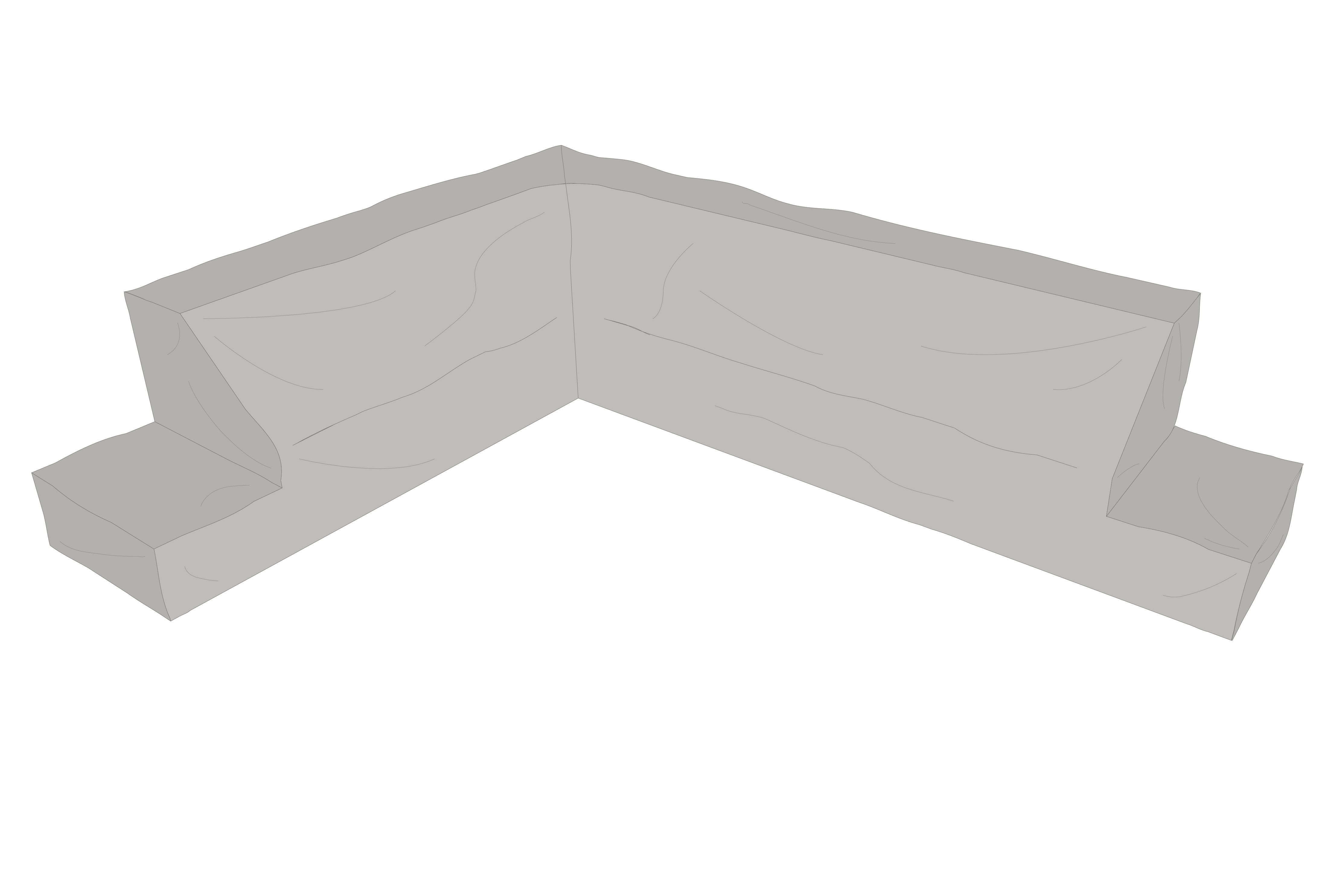 Brafab Möbelskydd hörnsoffa Grå 269x339x74x62 cm