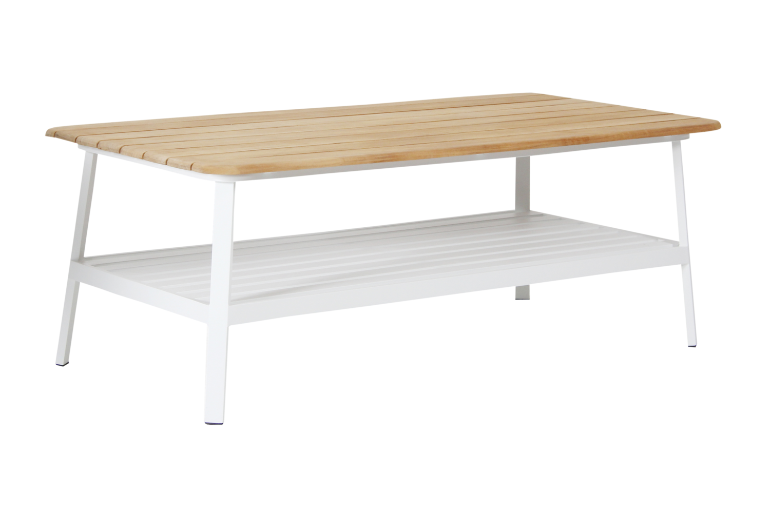 Brafab Olivet soffbord Vit/teak 150x75 cm