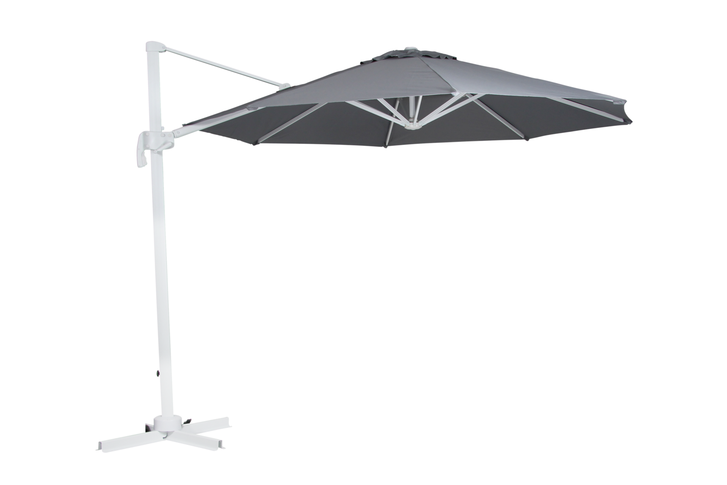 Brafab Linz frihängande parasoll Vit/grå 3 M