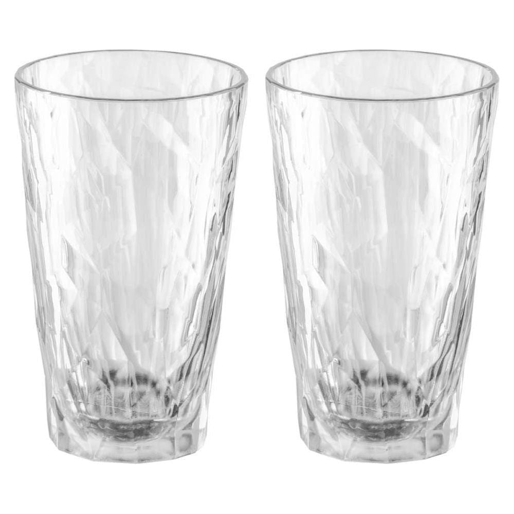 Koziol Club No. 6 Longdrinkglas Plast 300 ml Crystal Clear 2-pack