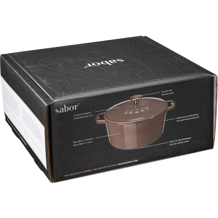 Sabor Gjutjärnsgryta 24 cm 4,4 L mahogny