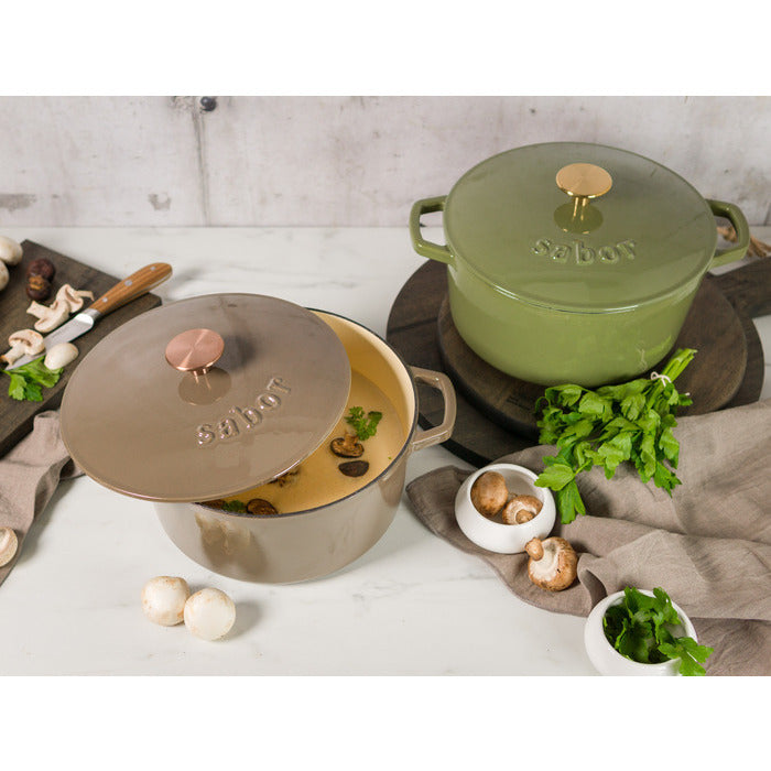 Sabor Gjutjärnsgryta 24 cm 4,4 L mahogny