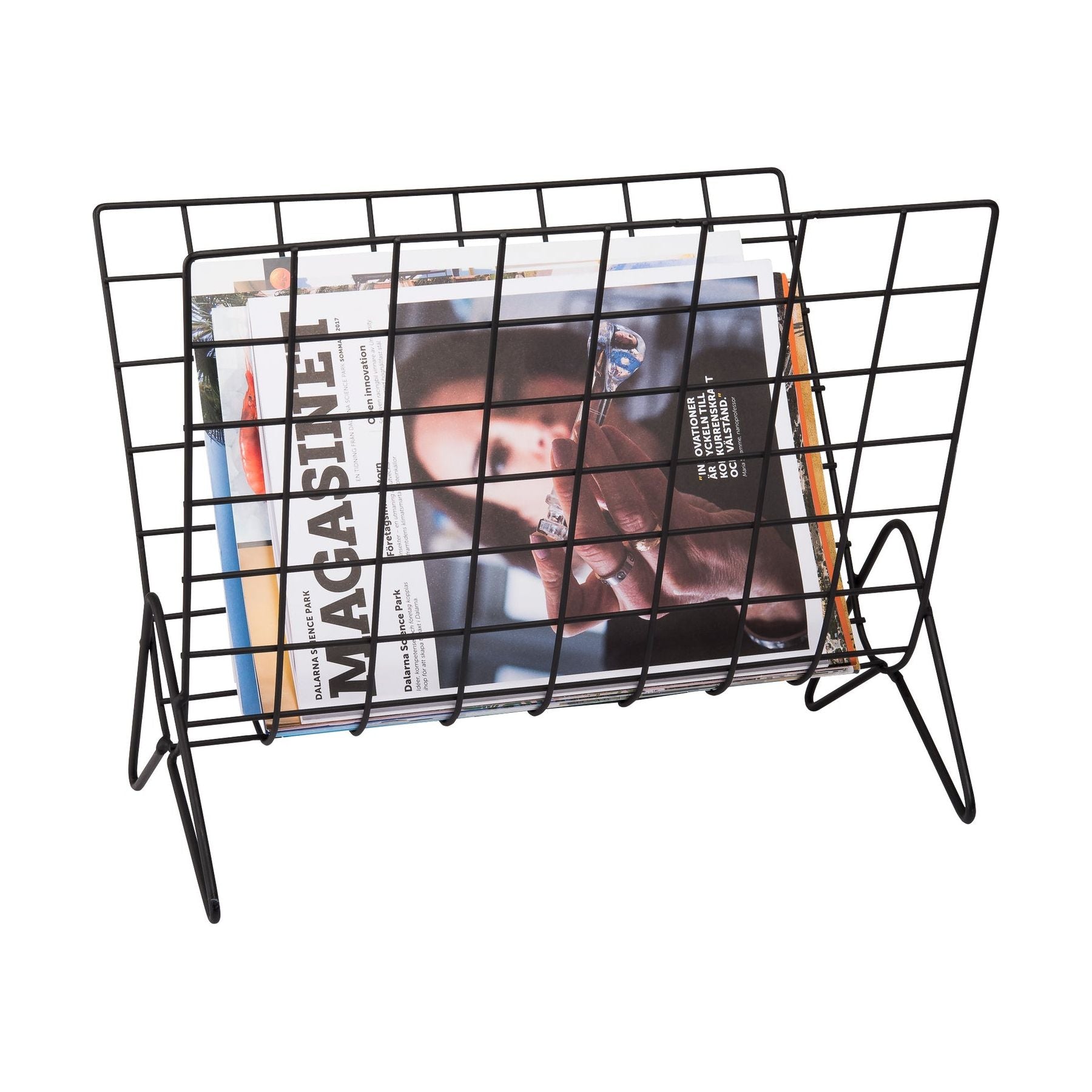 Dorre Aneby Tidningsställ svart smidestråd 38*25*30 cm