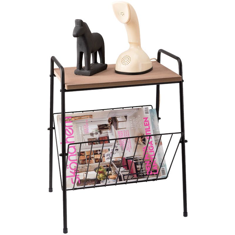 Dorre Otto Bord/tidningställ MDF hylla svart smide 36*32*46 cm