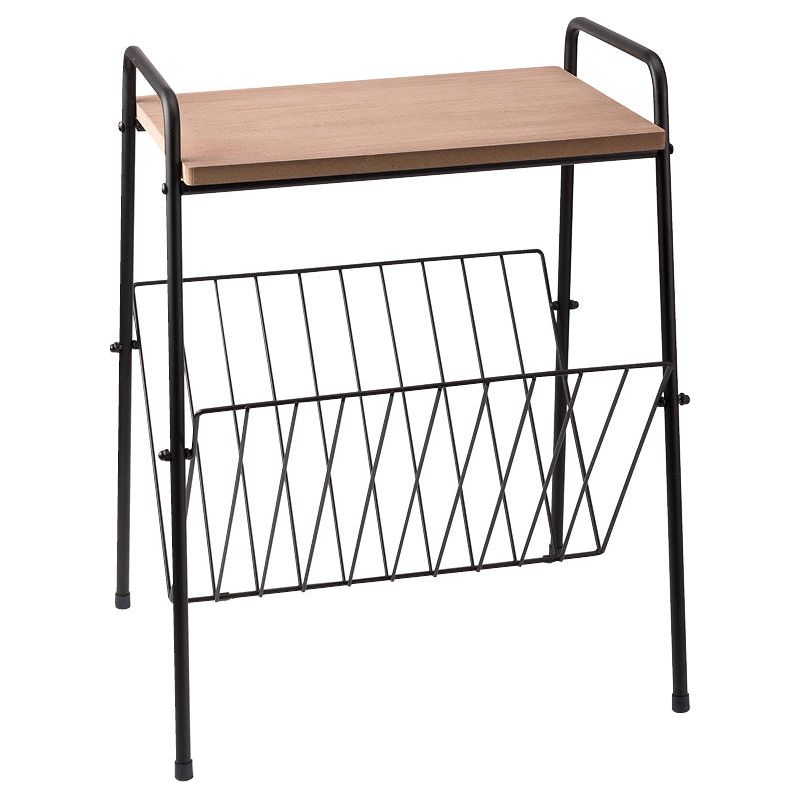 Dorre Otto Bord/tidningställ MDF hylla svart smide 36*32*46 cm
