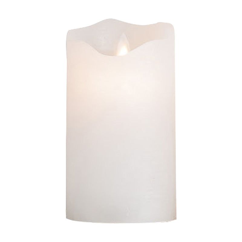 Dorre Elvira Ledjus vit timer 4/8 levande låga 8*14,2 cm