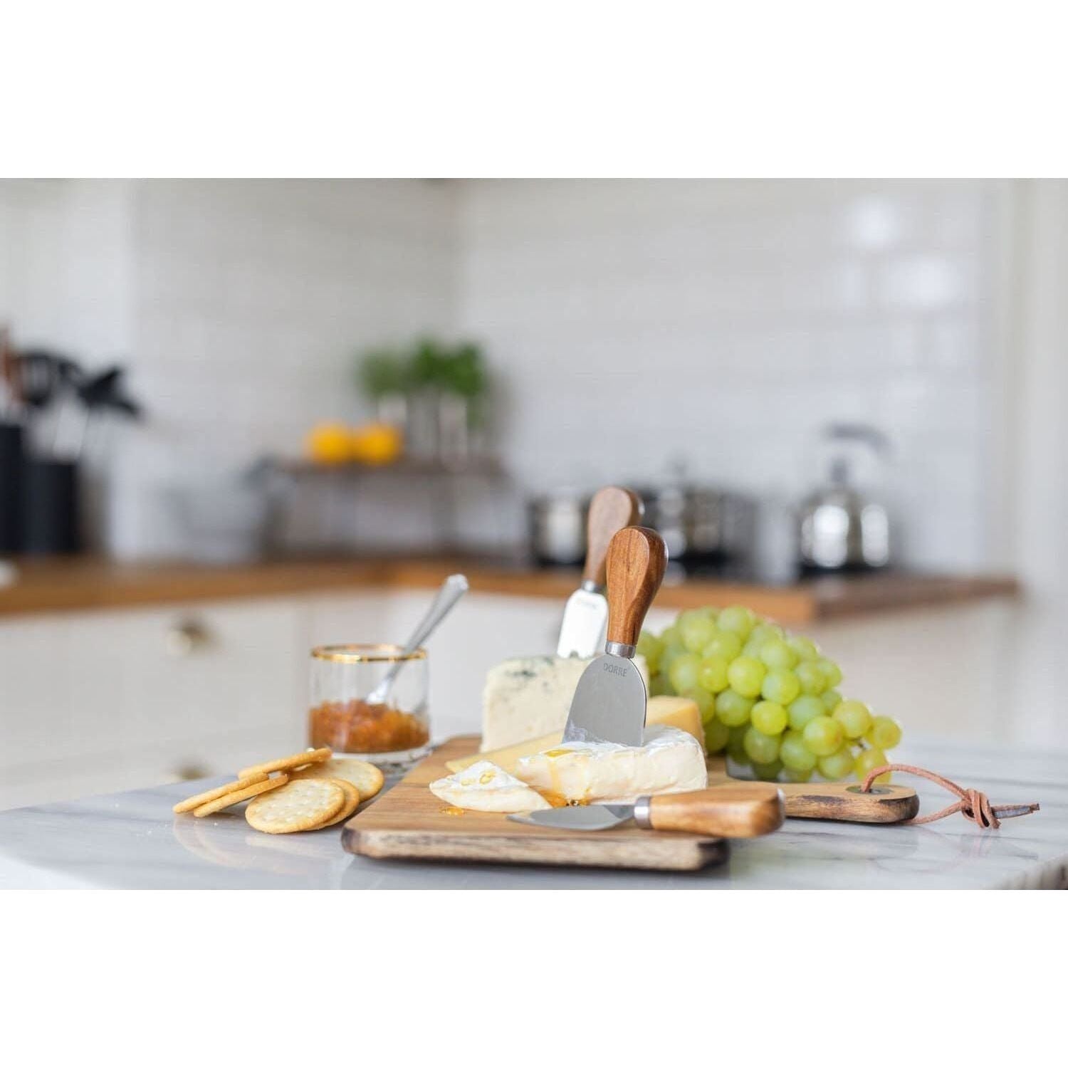 Dorre Ostbricka Med Ostverktyg Akaciaträ 29 cm