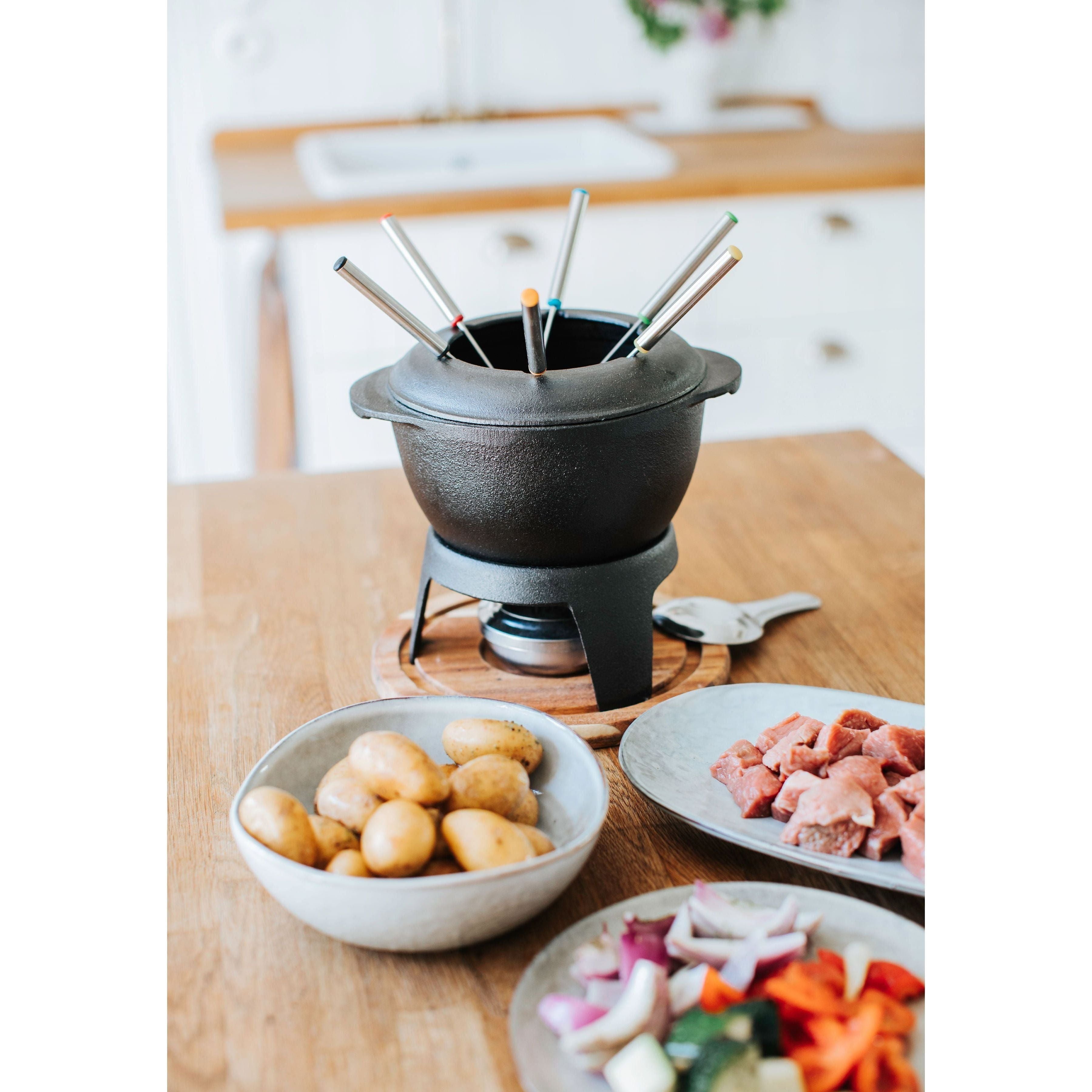 Dorre Fonda Fonduegryta Gjutjärn Svart