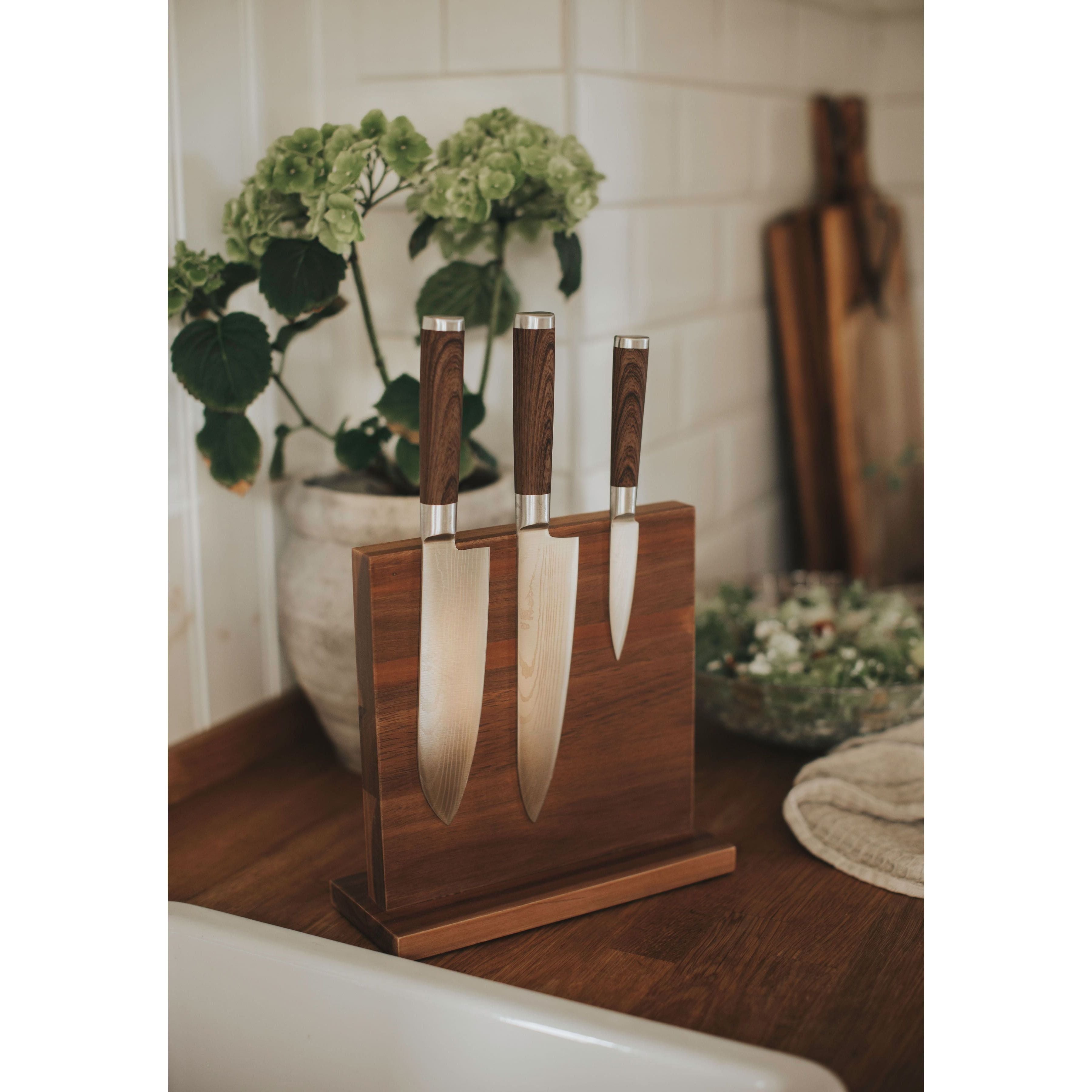 Dorre Kaya Knivställ Trä 22x22 cm