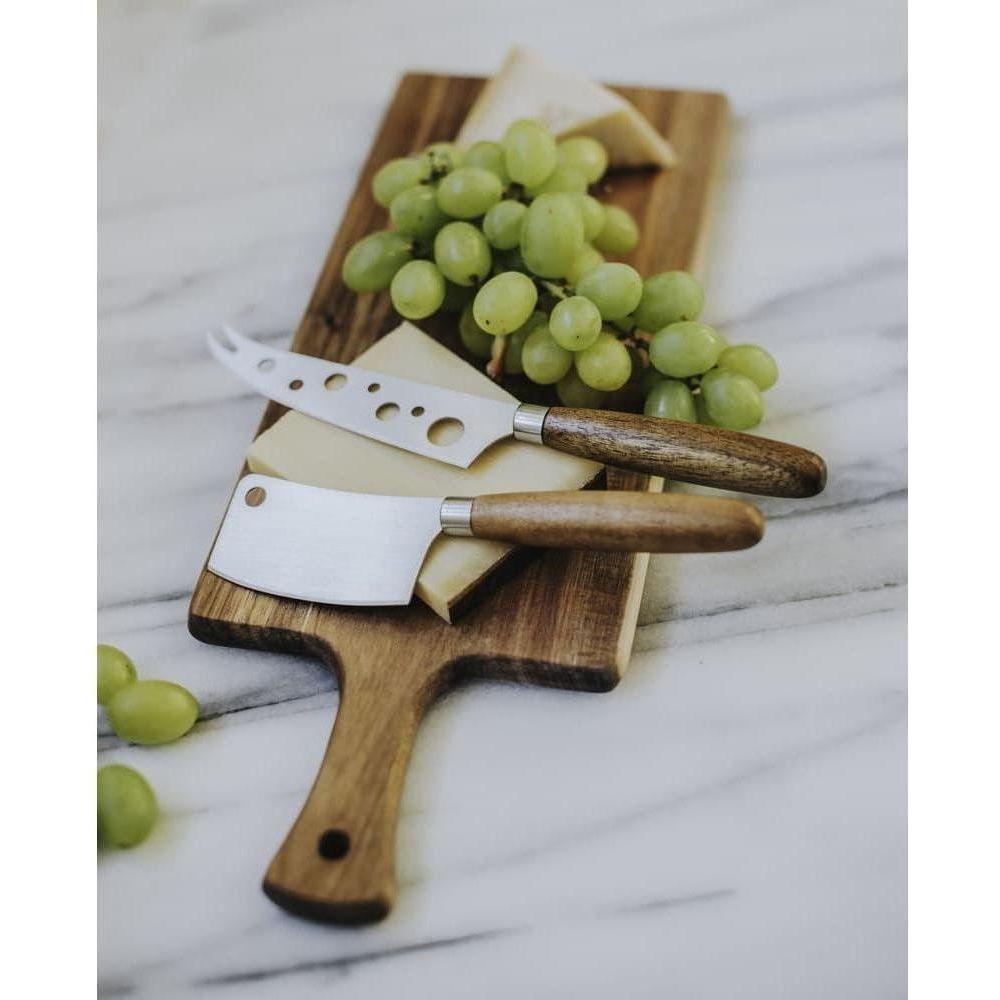 Dorre Sany Serveringsbricka Med 2 Ostknivar