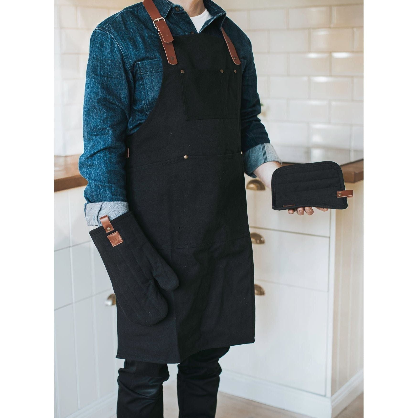 Dorre Flick Förklädesset 3 Delar Grå