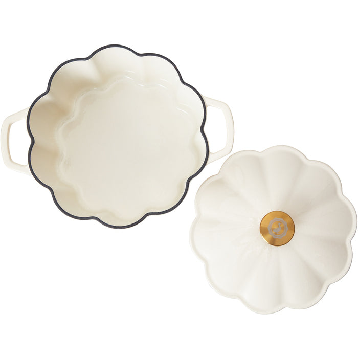 Anders Petter Stenfors gjutjärnsgryta 4,2 L blomma kräm